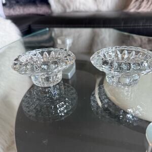 Set of 2 Crystal candle/ votive holders